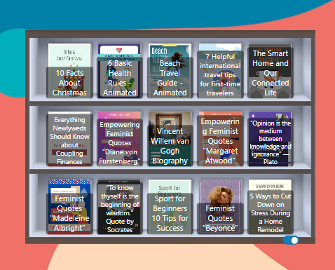 Online bookshelf are prepared to manage and display your flipbooks.