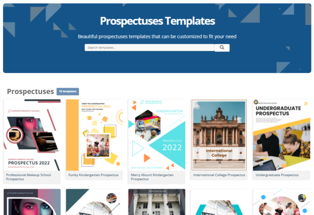 Start creating quickly with the templates provided in the template library.