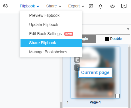 Share your flipbook to others when finished.