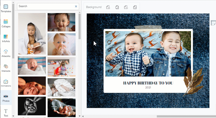 Drag and drop the elements to the flipbook to easily edit them according to your needs.
