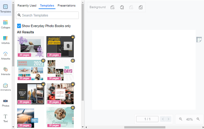 Create flipbook from scratch allows us to fully customize the design of the flipbook according to our needs.