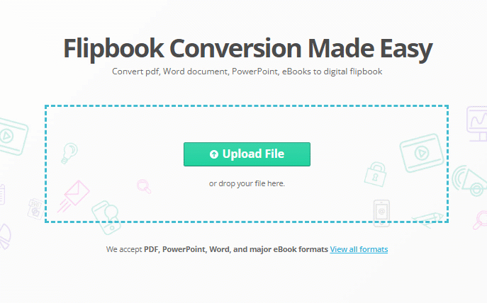 Upload the documents to the workspace and save them as flipbooks.