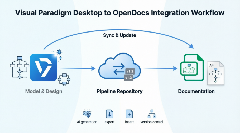 From Model to Manual: A Software Engineer’s Guide to Syncing Visual Paradigm Desktop Diagrams with OpenDocs